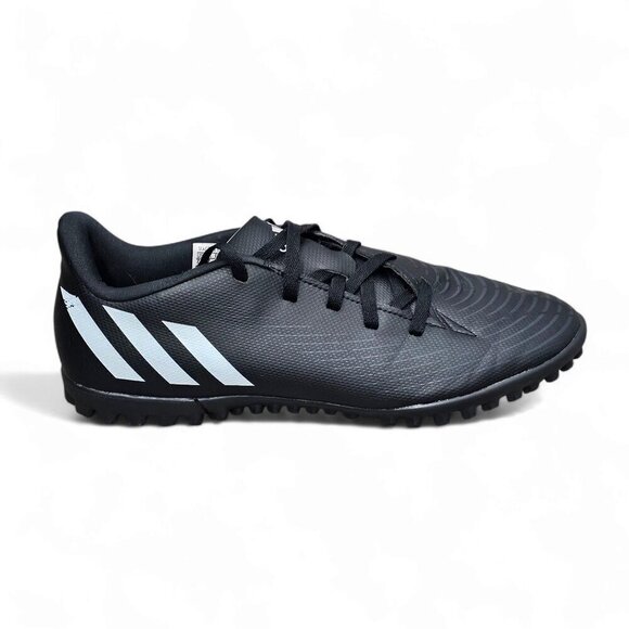 adidas Men\'s PREDATOR EDGE.4 Artificial Turf Black & White Athletic Soccer Shoes main image 4